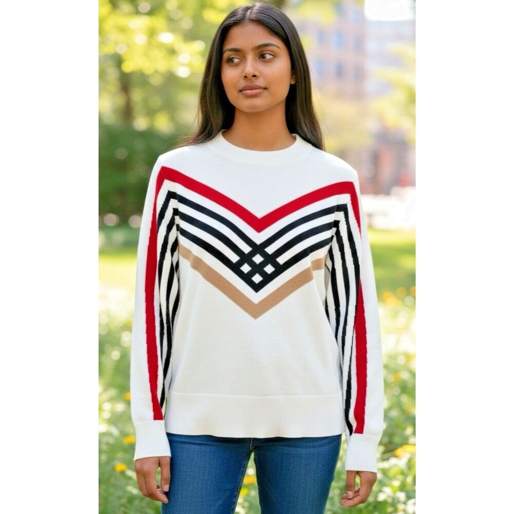 Etcetera NEW womens pullover crew neck sweater Medium quiet luxury sporty